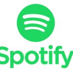 A green spotify logo with the word " spotify ".