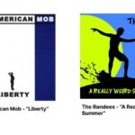 A series of two posters with the american mob and the band liberty.