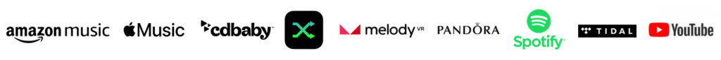 Music streaming and distribution platform logos